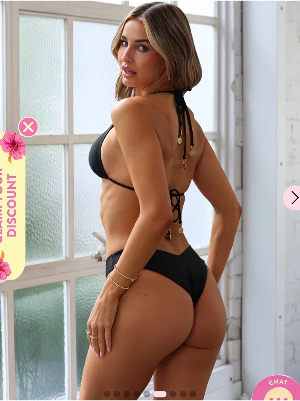 Kulani Kinis Black V-Front Triangle Bikini - Picture 2 of 7